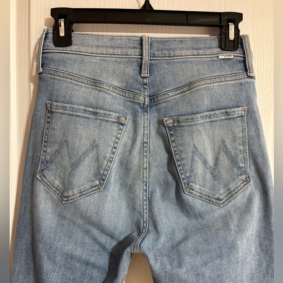 Mother Rider Skimp Dreamer Distressed High Waisted Straight Denim Jeans Size 25 - Picture 8 of 11
